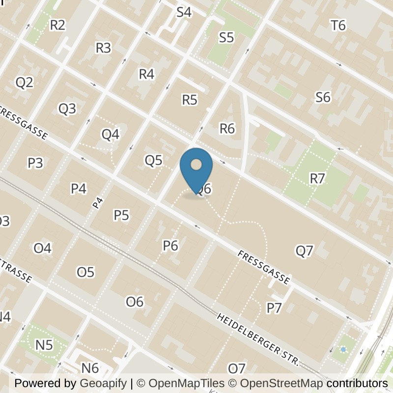 Map: location of Fitness First Mannheim im Quartier in Mannheim