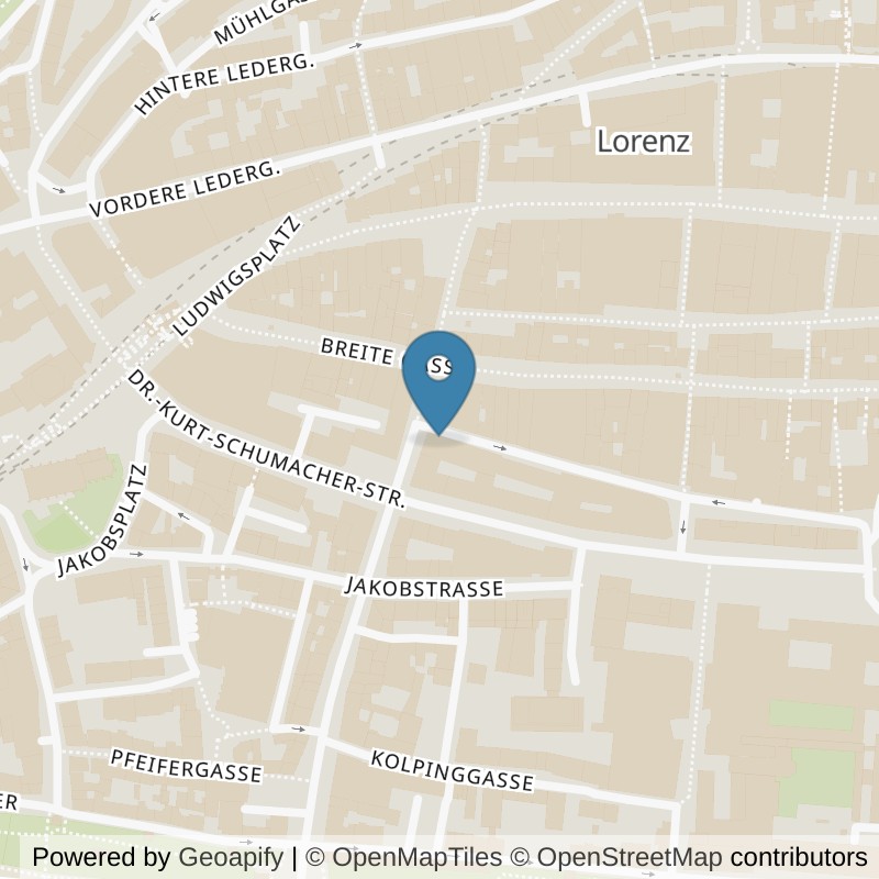 Map: location of Fitness First Nürnberg in Nürnberg