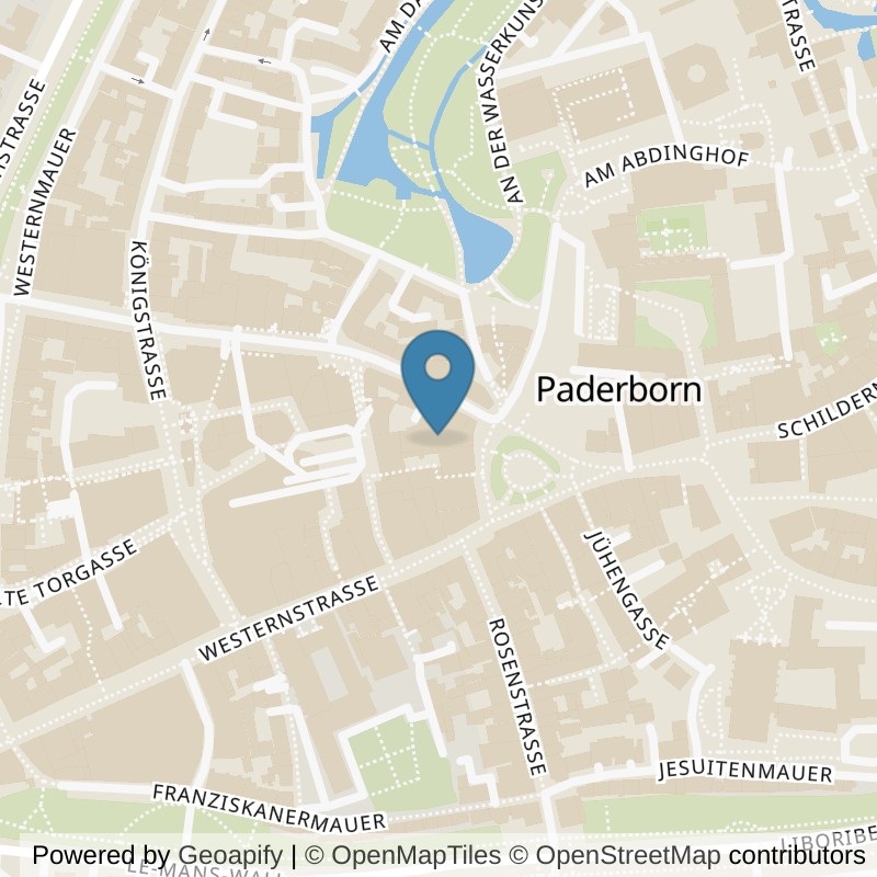Map: location of Fitness First Paderborn Innenstadt in Paderborn