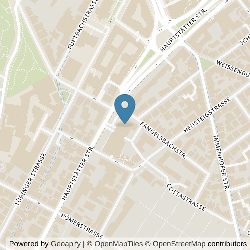 Map: location of Fitness First Stuttgart Hauptstätter Straße in Stuttgart