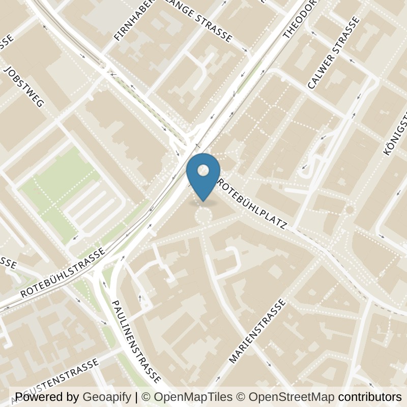 Map: location of Fitness First Stuttgart Rotebühl in Stuttgart
