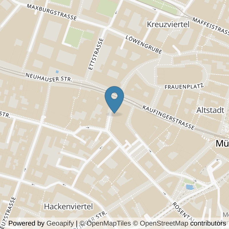 Map: location of Fitness First München Innenstadt am Marienplatz in München