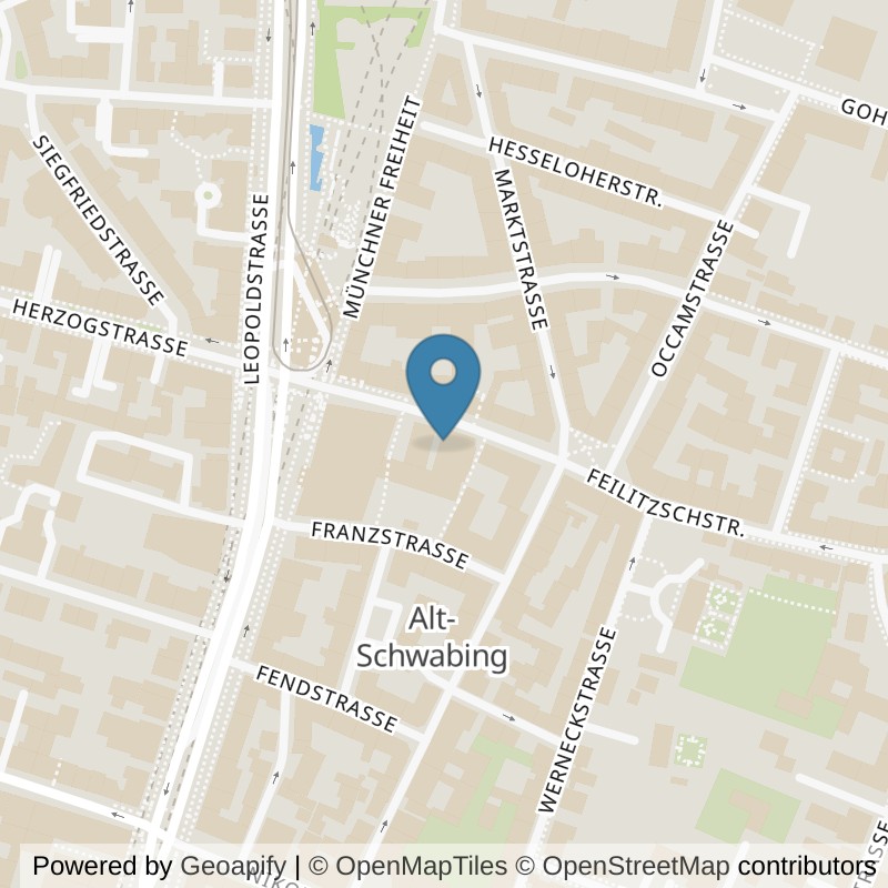 Map: location of Fitness First München Schwabing in München