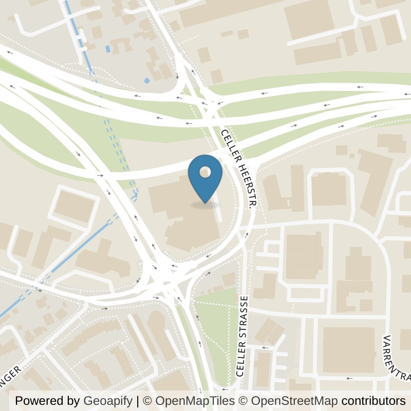Map: location of FITNESSLAND Braunschweig-Celler-Strasse in Braunschweig