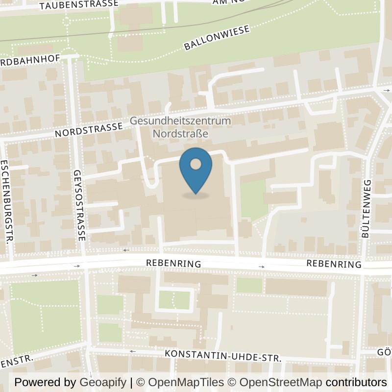Map: location of FITNESSLAND Braunschweig-Rebenpark in Braunschweig