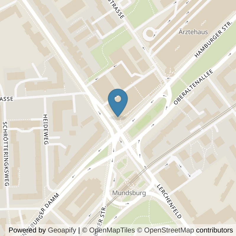 Map: location of FITNESSLAND Hamburg-Hamburger-Strasse in Hamburg
