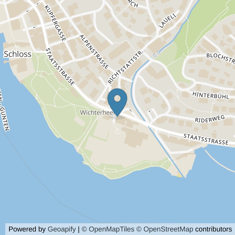 Map: location of Fitnesspark Oberhofen in Oberhofen am Thunersee