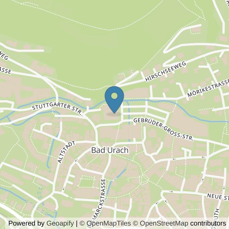 Map: location of fitnesspoint Bad Urach in Bad Urach
