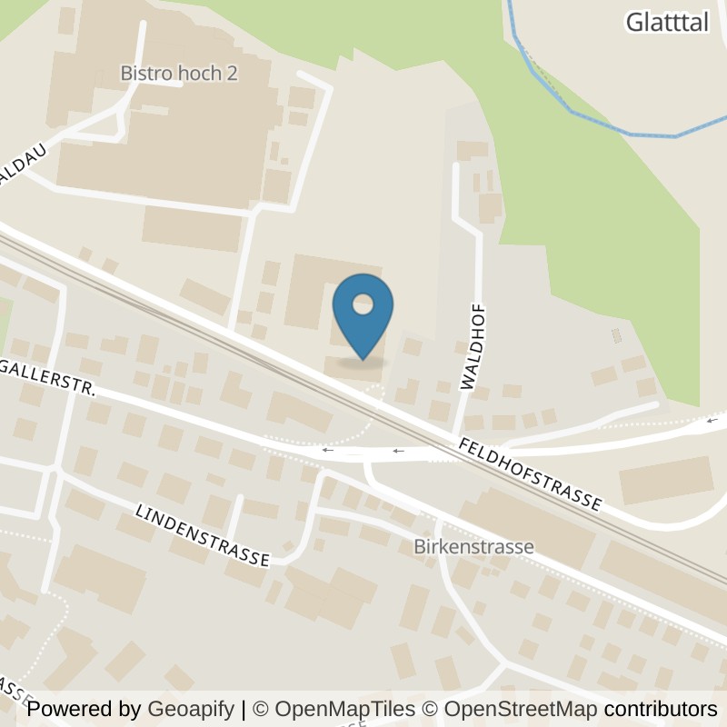 Map: location of Fitnessstudio Vitalfit in Flawil