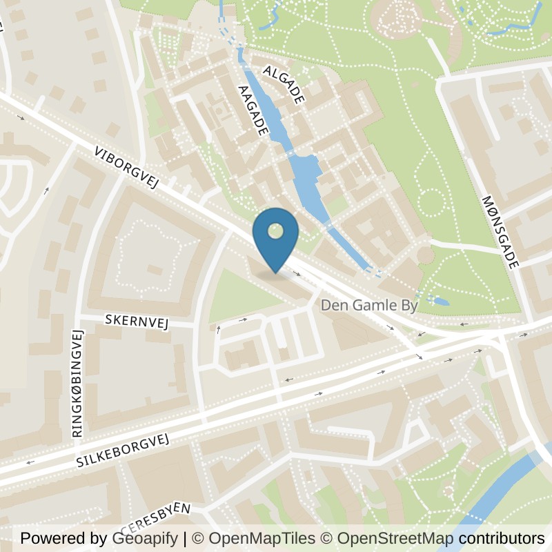 Map: location of FitnessX Aarhus C, Prismet in Aarhus