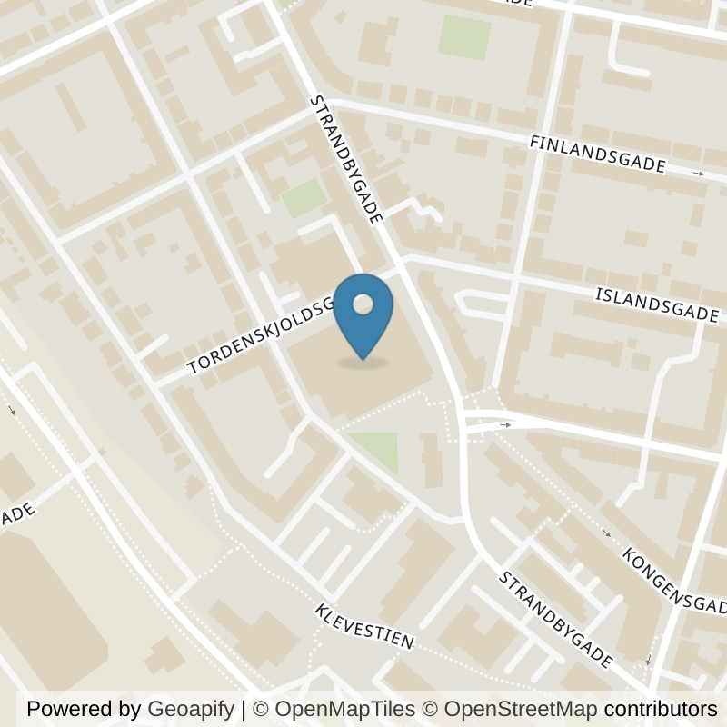 Map: location of FitnessX Esbjerg, Strandbytorv in Esbjerg