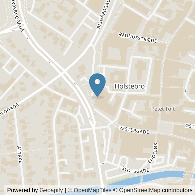Map: location of FitnessX Holstebro, Vestergade in Holstebro