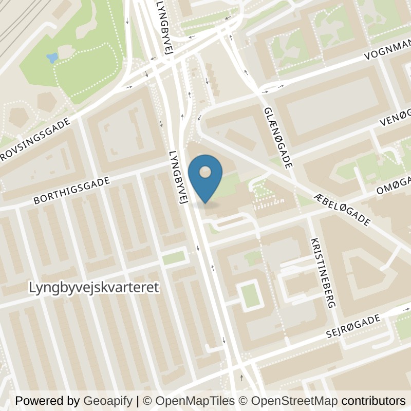 Map: location of FitnessX København Ø, Hans Knudsens Plads in København