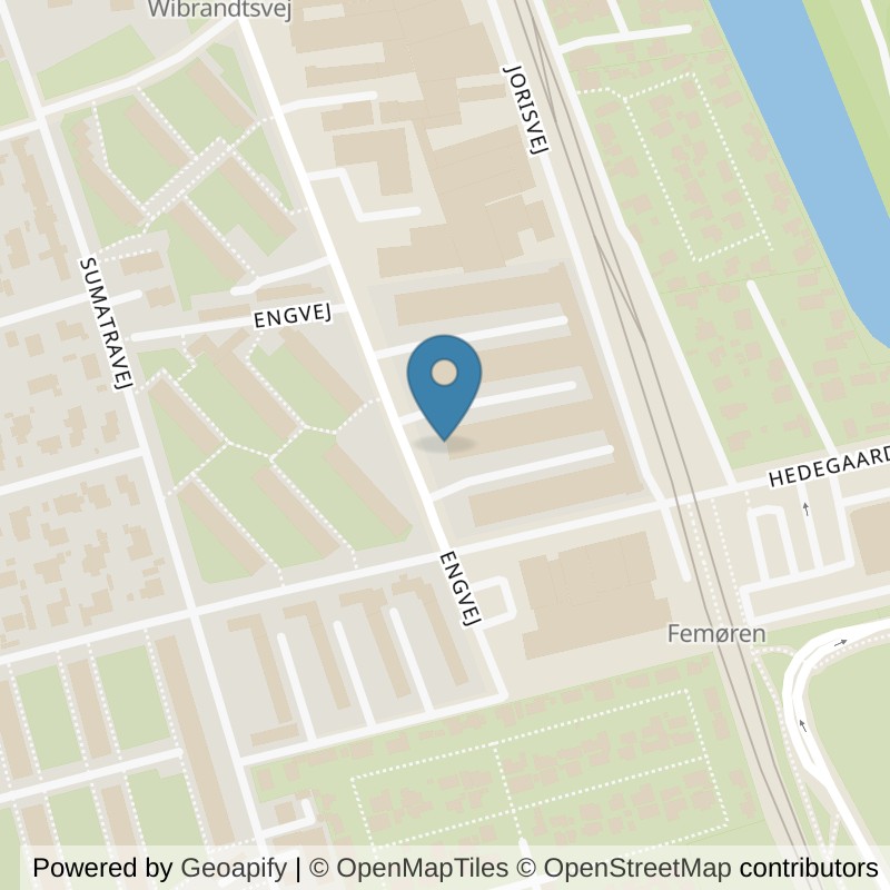Map: location of FitnessX København S, Femøren in København