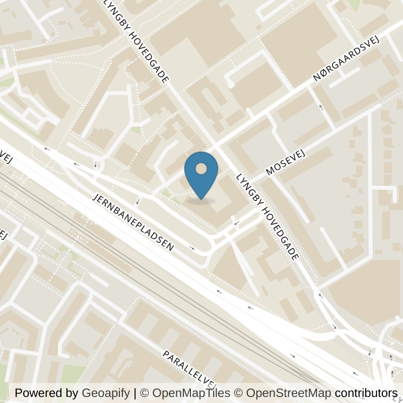 Map: location of FitnessX Lyngby in Lyngby