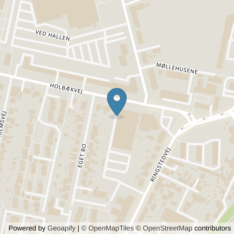 Map: location of FitnessX Roskilde, Holbækvej in Roskilde