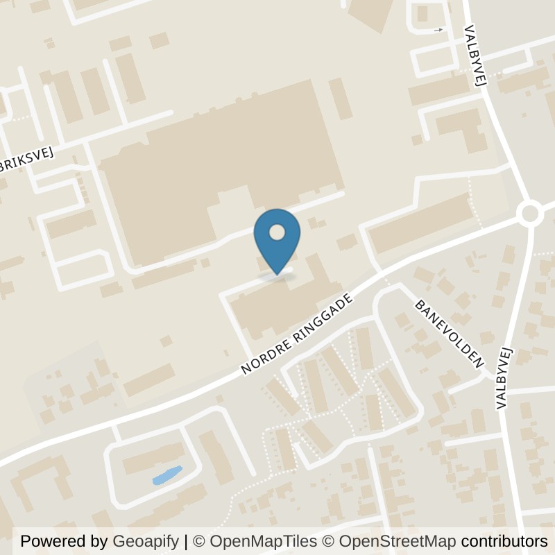 Map: location of FitnessX Slagelse, Fabrikken in Slagelse