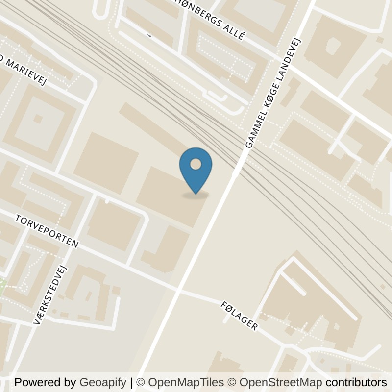 Map: location of FitnessX Valby, Grønttorvet in Valby