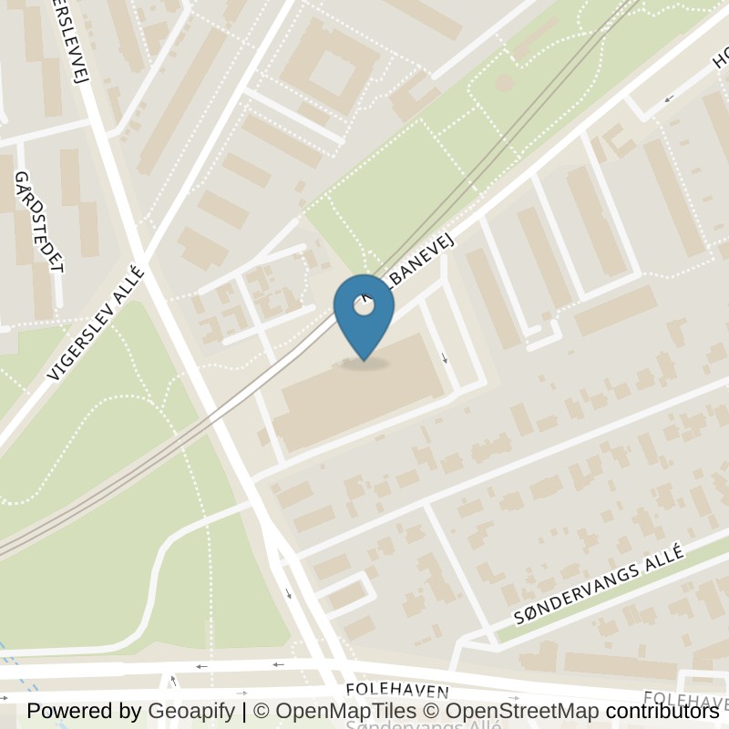 Map: location of FitnessX Valby, Vigerslevvej in Valby