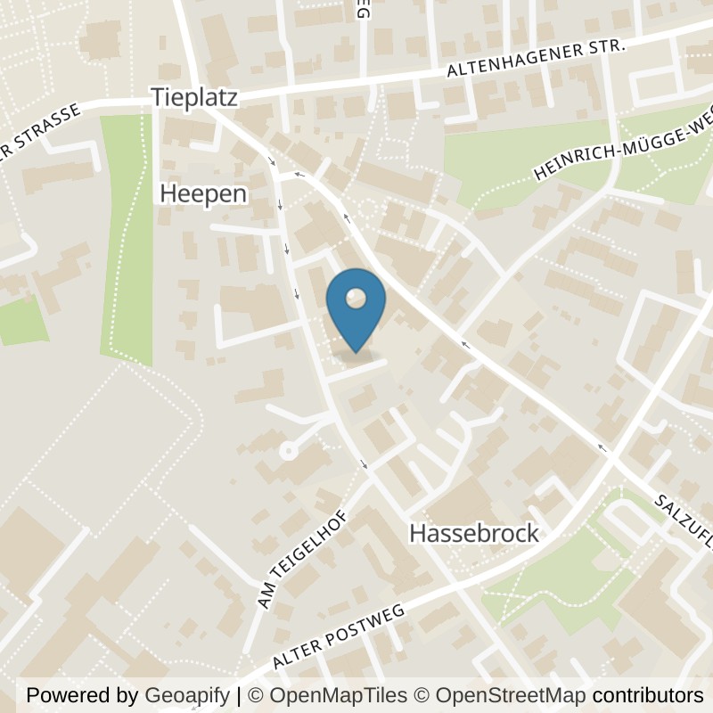 Map: location of FITOMAT Bielefeld Heepen in Bielefeld