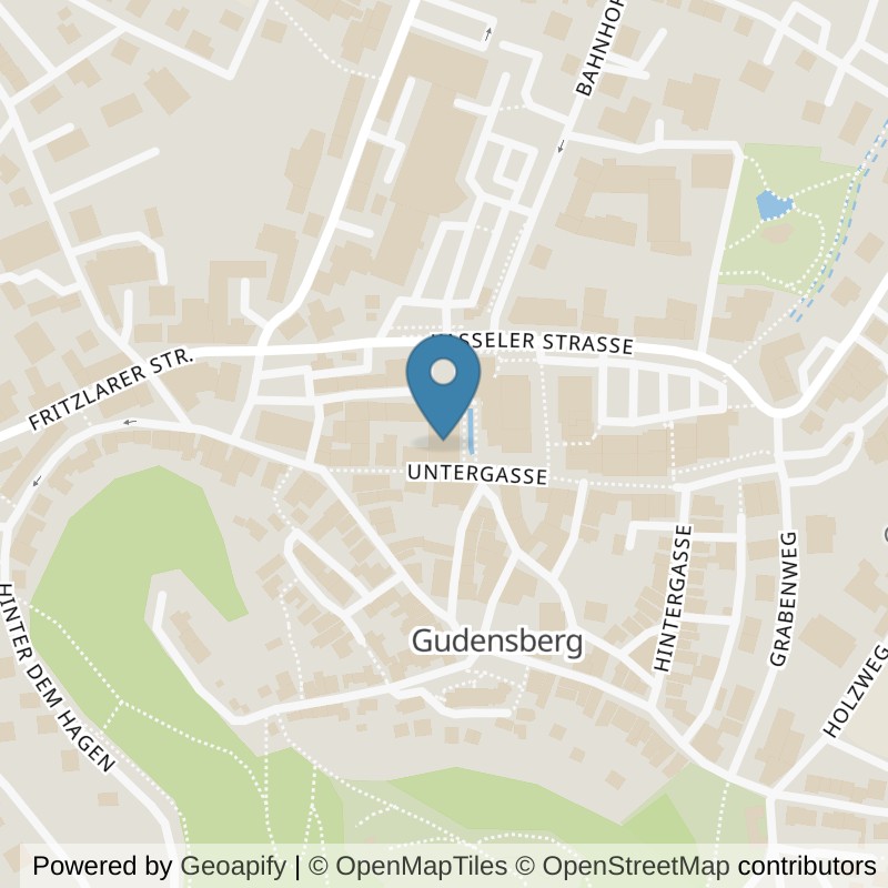 Map: location of fit+ Gudensberg in Gudensberg