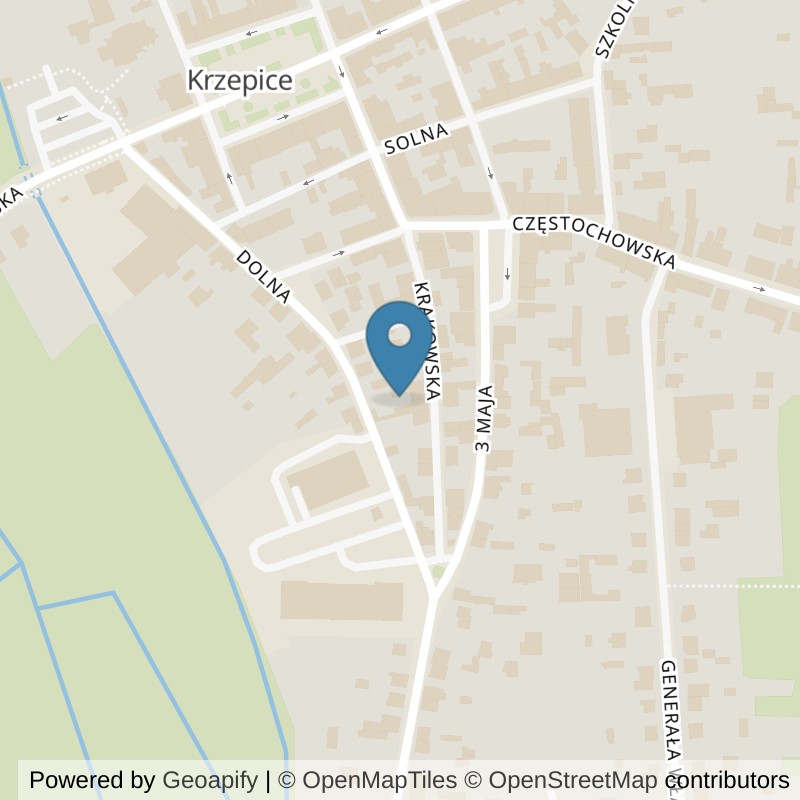 Map: location of fit+ Krzepice in 42-160 Krzepice