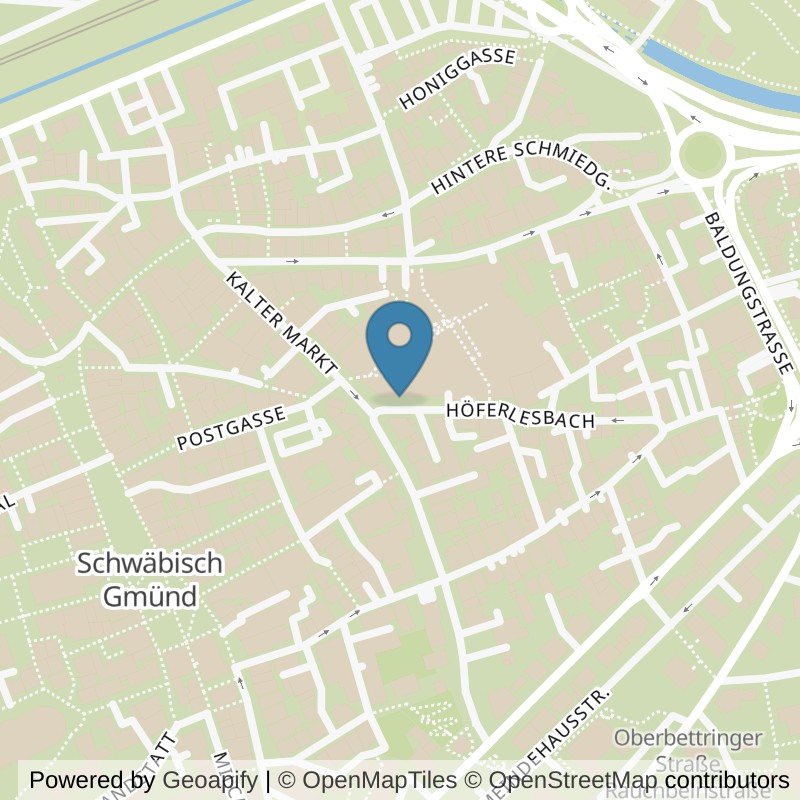 Map: location of fit+ Lady Schwäbisch Gmünd in Schwäbisch Gmünd