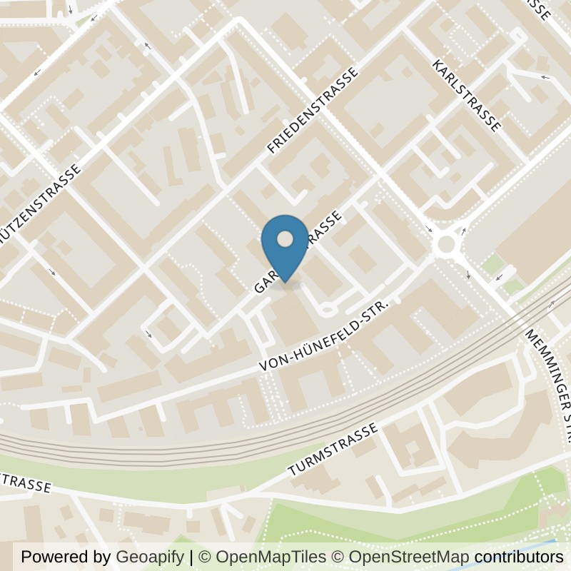 Map: location of fit+ Neu-Ulm-Stadtmitte in Neu-Ulm