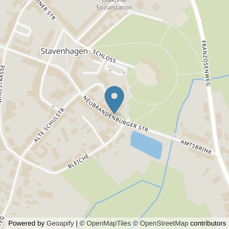Map: location of fit+ Stavenhagen in Stavenhagen