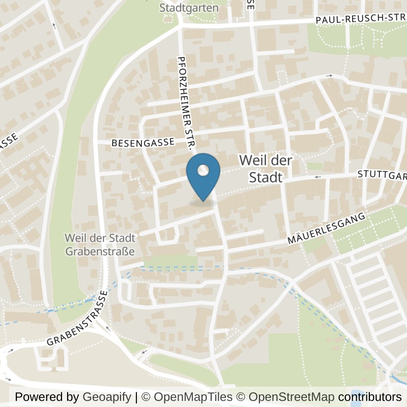 Map: location of fit+ Weil der Stadt in Weil der Stadt