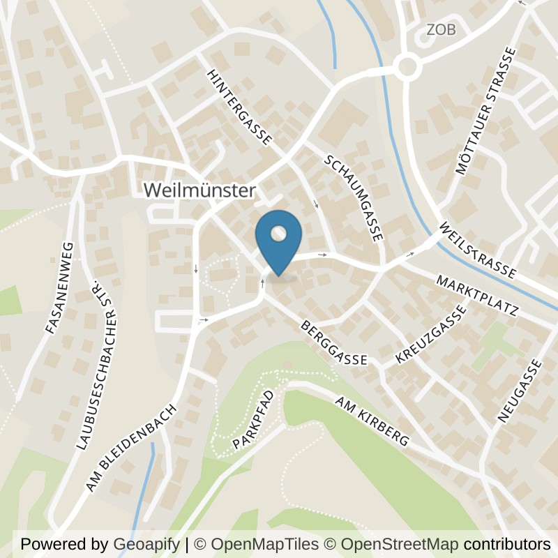 Map: location of fit+ Weilmünster in Weilmünster
