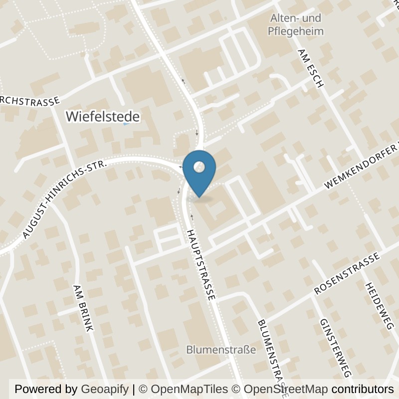 Map: location of fit+ Wiefelstede in Wiefelstede