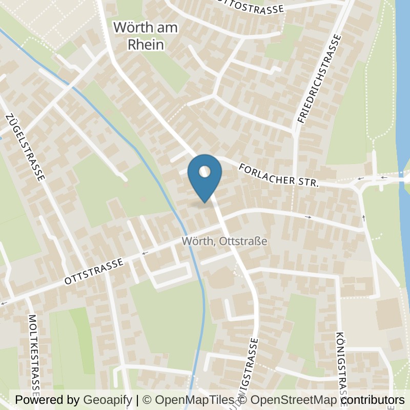 Map: location of fit+ Wörth am Rhein in Wörth am Rhein