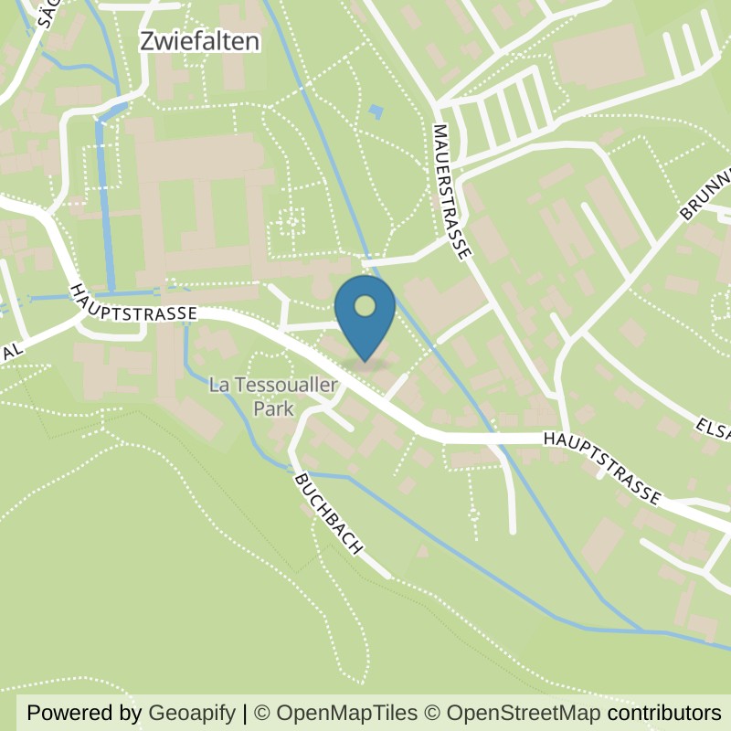 Map: location of fit+ Zwiefalten in Zwiefalten
