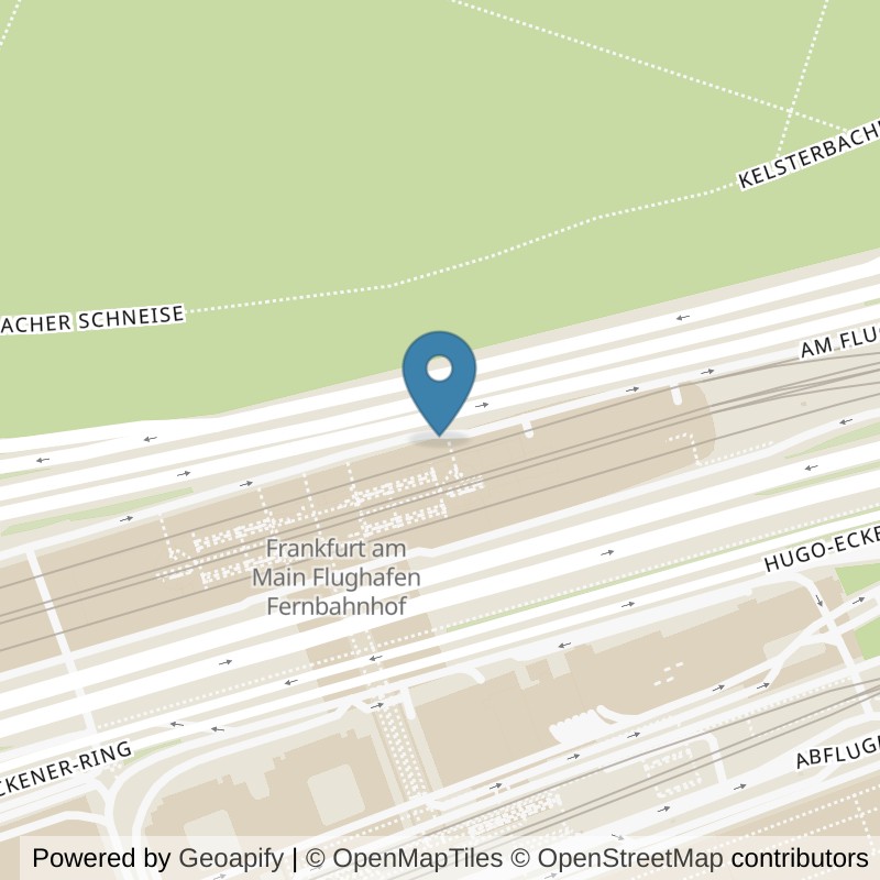 Map: location of FITSEVENELEVEN Club FFM Airport in Frankfurt am Main