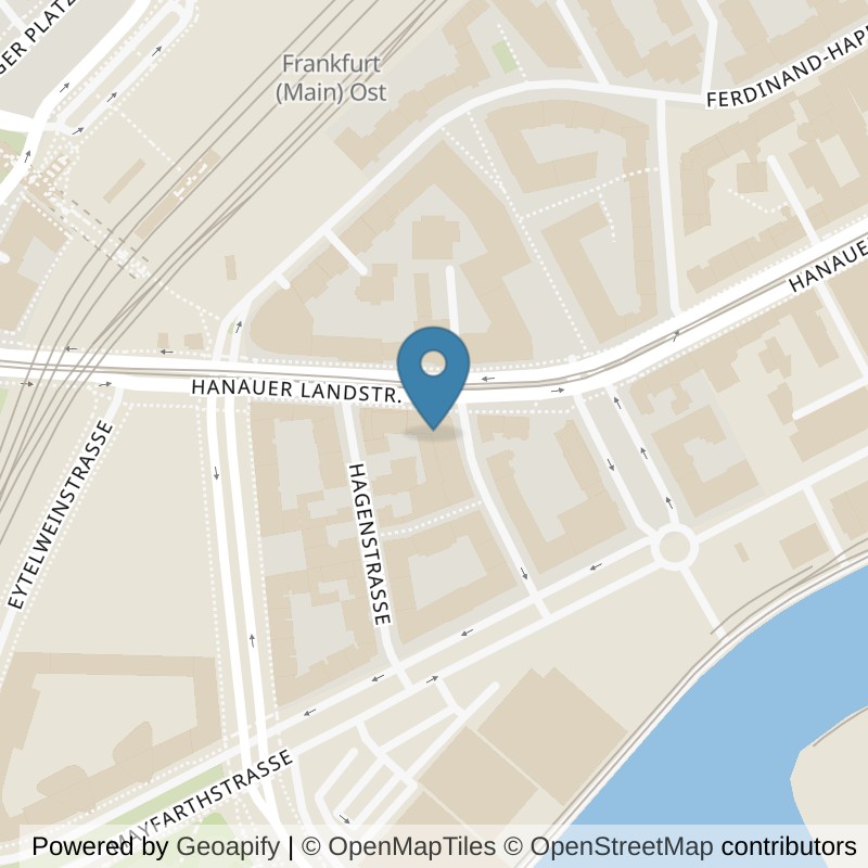 Map: location of FITSEVENELEVEN Club FFM East Black in Frankfurt am Main