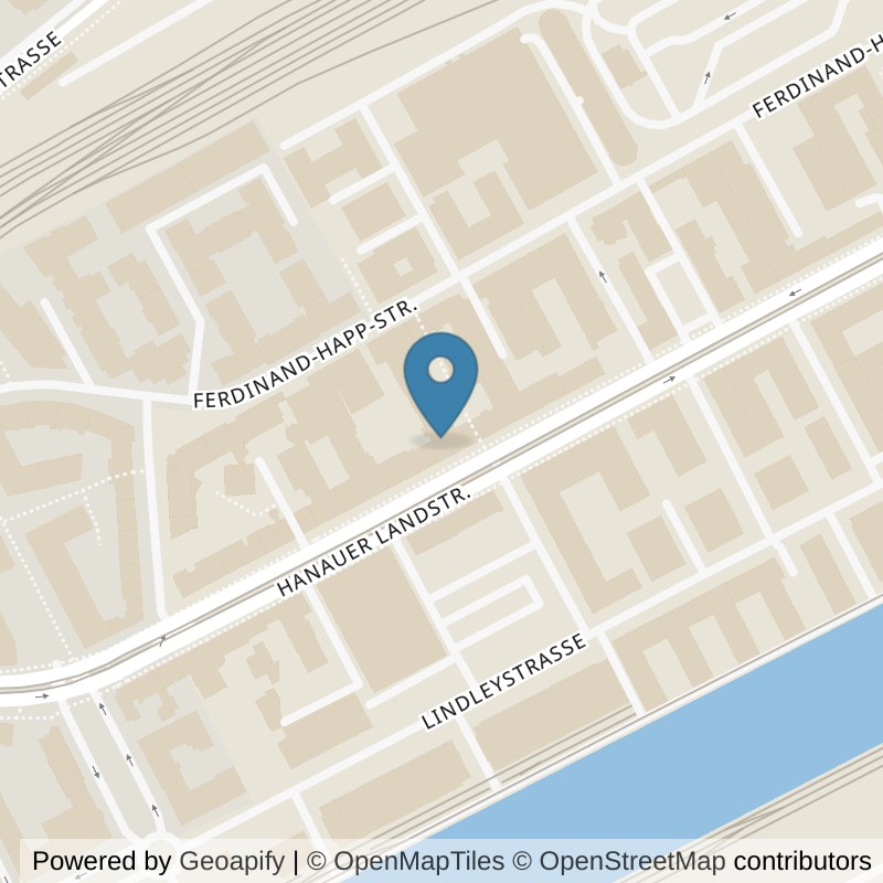 Map: location of FITSEVENELEVEN Club FFM East Pink in Frankfurt am Main