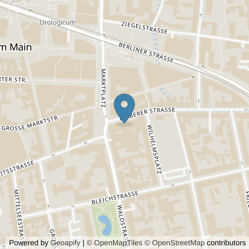 Map: location of FITSEVENELEVEN Club Offenbach Black+ in Offenbach am Main