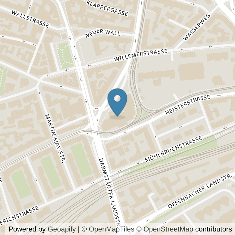 Map: location of FITSEVENELEVEN Club Sachsenhausen in Frankfurt am Main