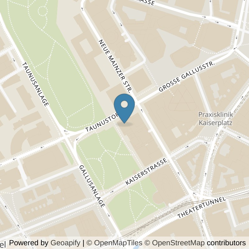 Map: location of FITSEVENELEVEN Club Taunus Turm in Frankfurt am Main
