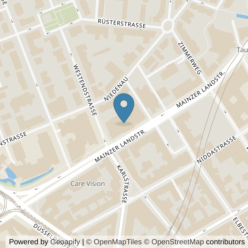 Map: location of FITSEVENELEVEN Club Westend South in Frankfurt am Main