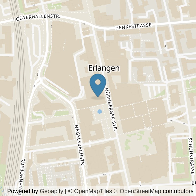 Map: location of FIT STAR Erlangen-Innenstadt in Erlangen