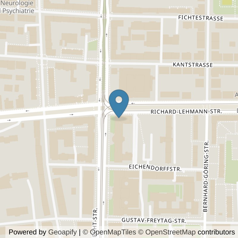 Map: location of FIT STAR Leipzig-Südvorstadt in Leipzig