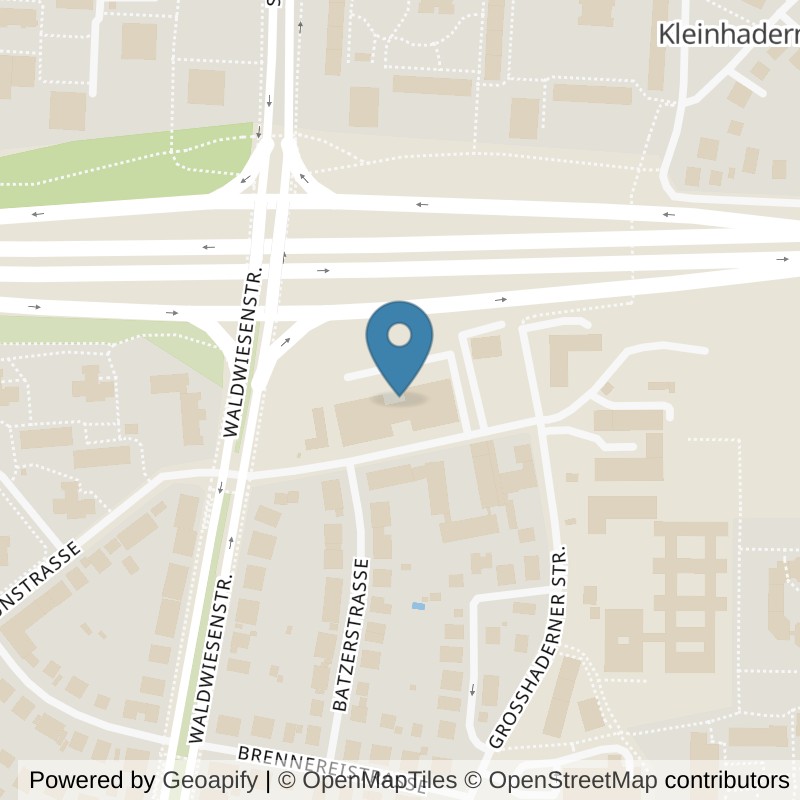 Map: location of FIT STAR München Großhadern in München