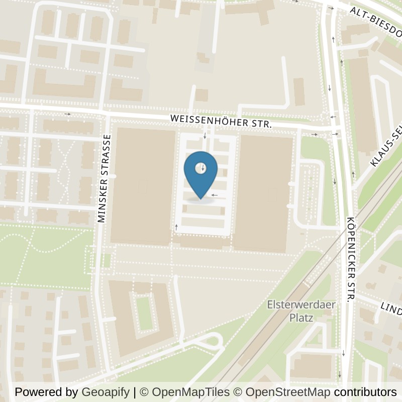 Map: location of FitX Berlin-Biesdorf in Berlin