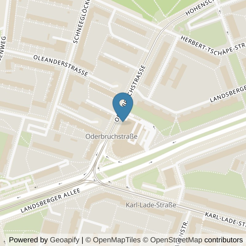 Map: location of FitX Berlin-Landsberger Allee in Berlin