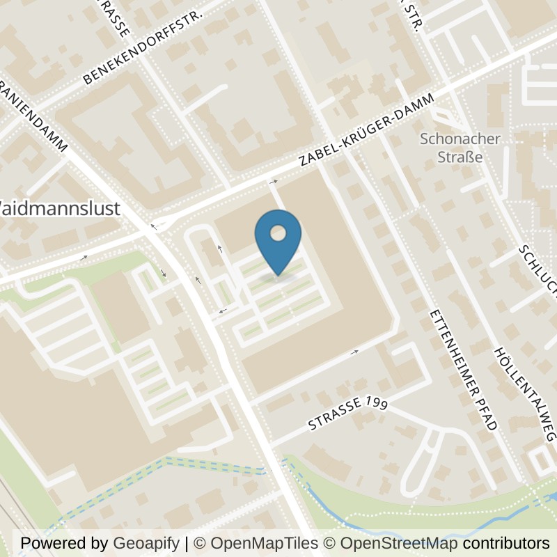 Map: location of FitX Berlin-Waidmannslust in Berlin