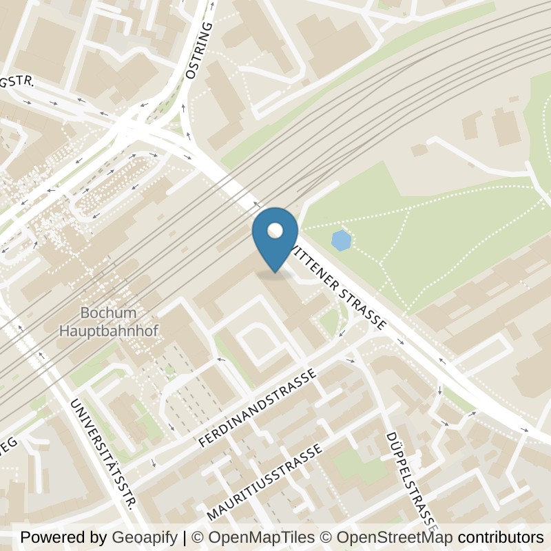 Map: location of FitX Bochum-Innenstadt in Bochum
