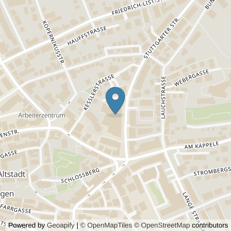 Map: location of FitX Böblingen-Zentrum in Böblingen
