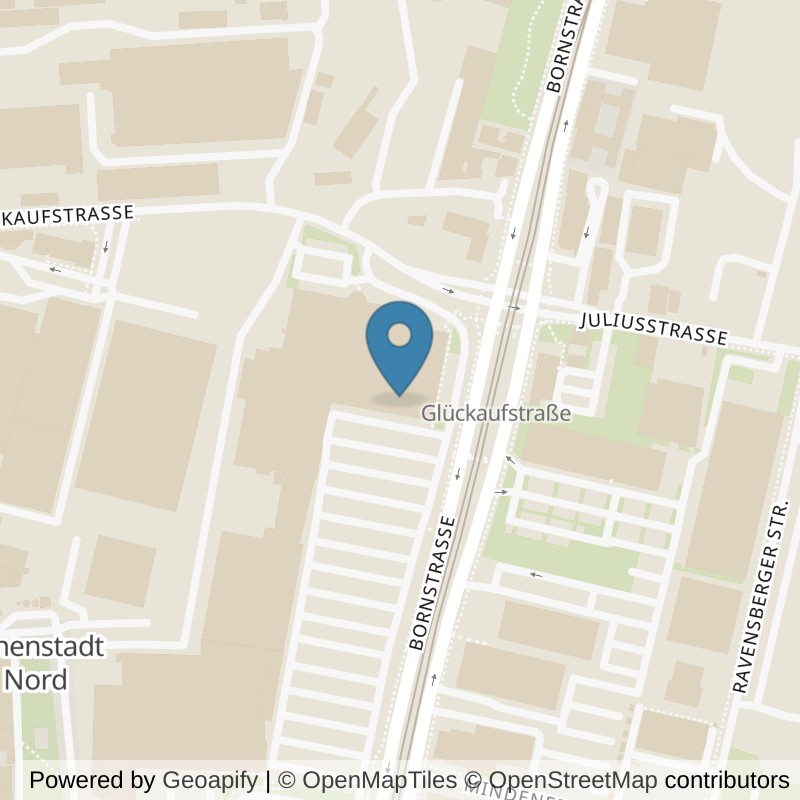 Map: location of FitX Dortmund-Bornstrasse-160 in Dortmund